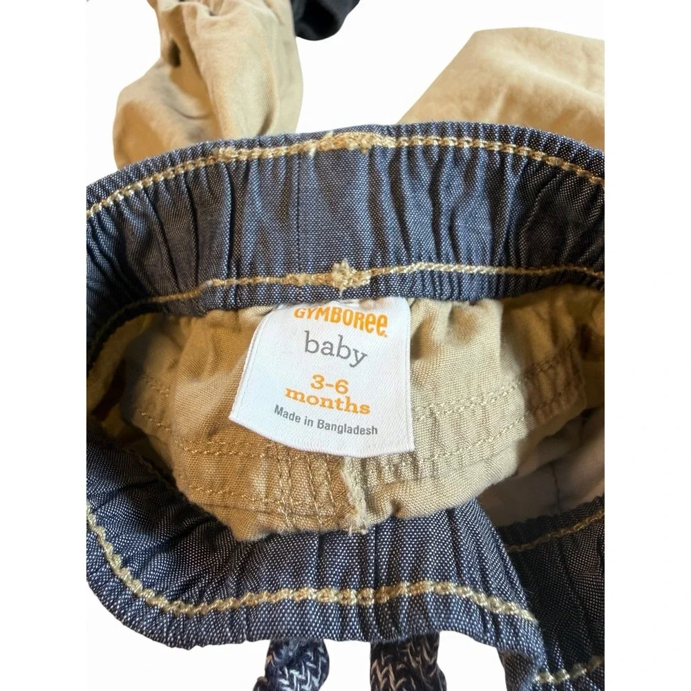 Baby Boy 3-6 Months Gymboree Elastic Waist Pull On Joggers Sweatpants Lot 3
